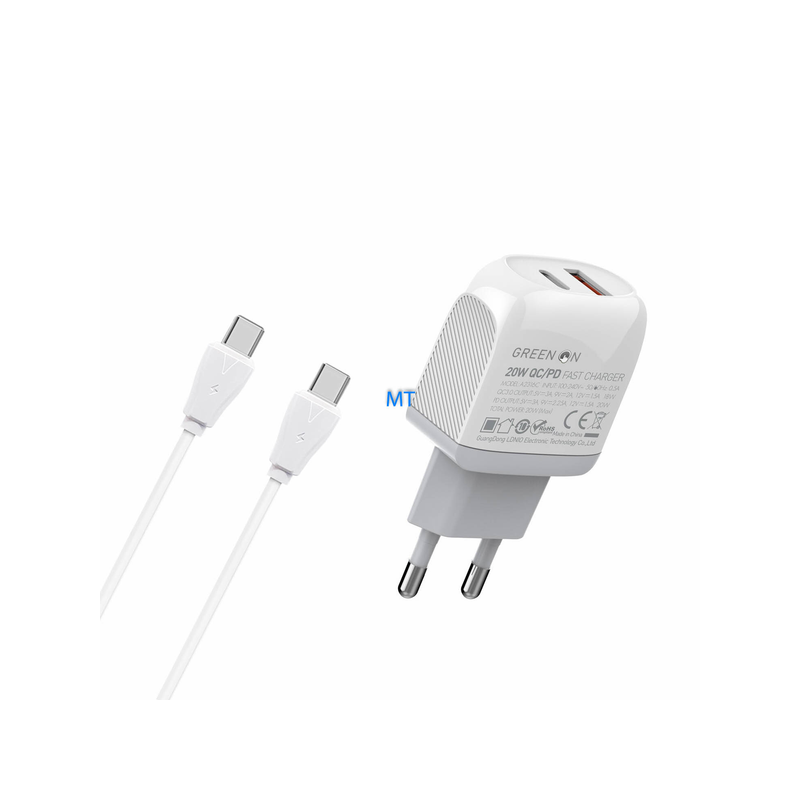 Chargeur double USB A + USB C 20w
