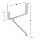 Équerre bâtiment acier galvanisé 355x245x80mm