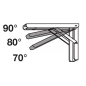 Équerre pliante inox 400x270mm 70 à 90°