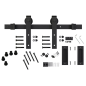 Kit complet ferrure rail 2000mm pour porte