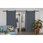 Kit complet ferrure rail 2000mm pour porte