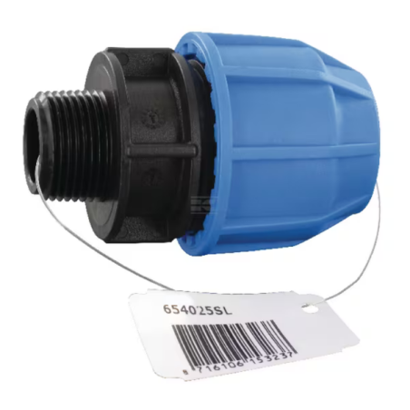 Raccord droit polypropylène pour pe25 m3/4