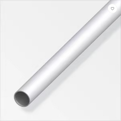 Tube rond aluminium anodisé argent D.12mm 1m
