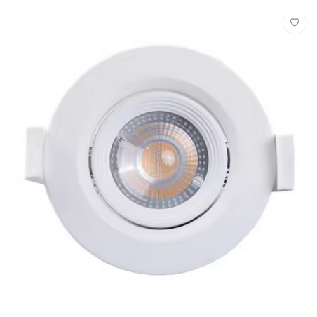 Spot orientable encastrable D.90mm GU10 LED 5W blanc - blanc froid 4000K 350lm