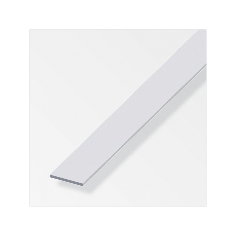 Plat aluminium anodisé argent 20mm 1m