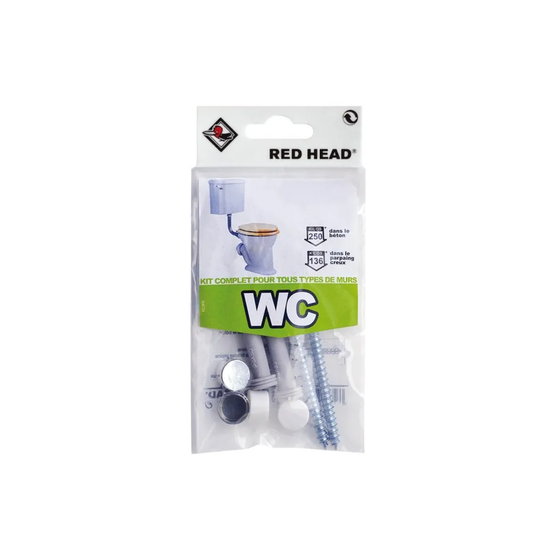 Cheville sanitaire D.8mm + vis D.6mm kit complet