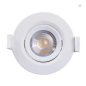 Spot orientable encastrable D.90mm GU10 LED 5W blanc - blanc chaud 3000K 350lm