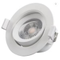 Spot orientable encastrable D.90mm GU10 LED 5W blanc - blanc chaud 3000K 350lm