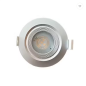 Spot orientable encastrable D.90mm GU10 LED 5W gris argent - blanc chaud 3000K 350lm
