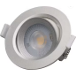 Spot orientable encastrable D.90mm GU10 LED 5W gris argent - blanc chaud 3000K 350lm